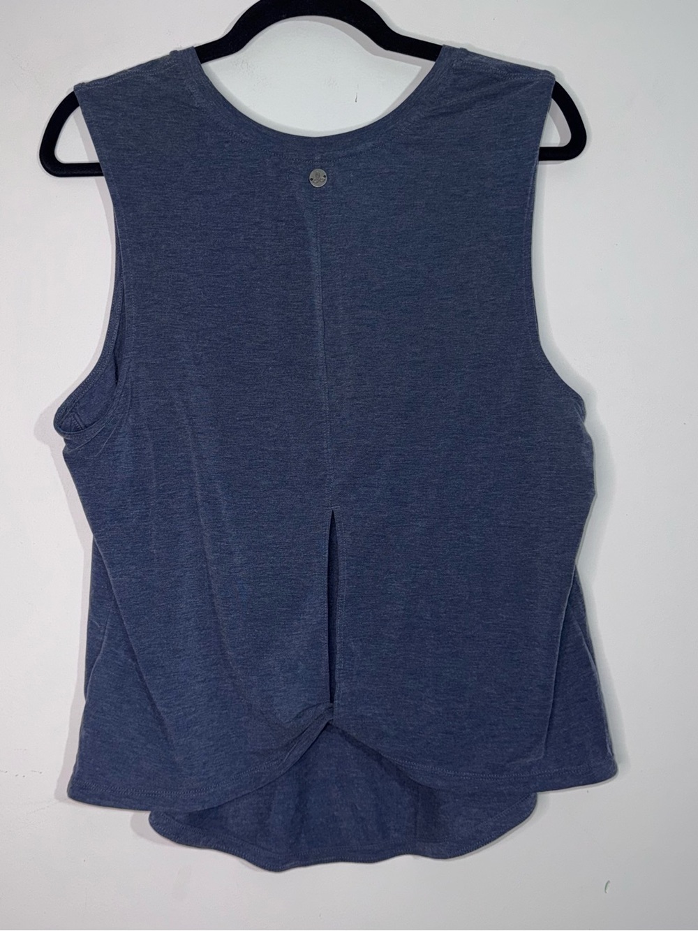 prAna Sleeveless Athletic Tank Top Blue Open Back Detail Women’s Large - Picture 2 of 5